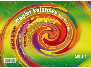 ZESZYT PAPIERÓW KOLOROWYCH A5 Z POŁYSK [20] 0822