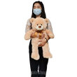 PLUSZ MIŚ Z KOKARDĄ BEŻOWY 70 CM 8149 - 5