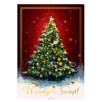 KARTKA BN 3D HOLO WESOŁYCH ŚWIĄT CHOINKA 7990 NN