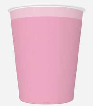 KUBECZKI PAPIER UNIKOLOR RÓŻOWE 250ML (8) 3893