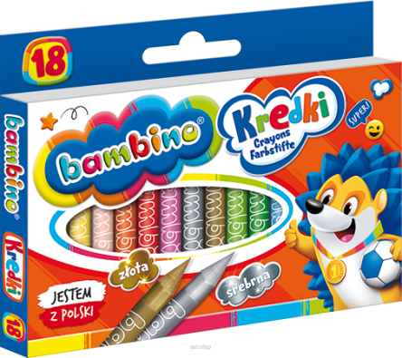 KREDKI WOSKOWE 18 KOL BAMBINO [8] 0201 NN