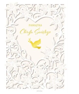 KARTKA PAMIĄTKA CHRZEST ŚWIĘTY AŻUR 5156 NN
