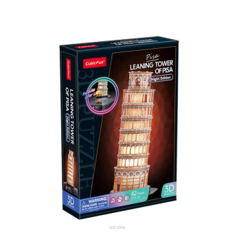 PUZZLE 3D KRZYWA WIEŻA W PIZIE NOCNA 5355