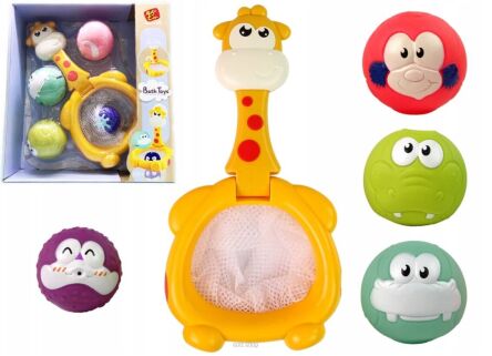 ZABAWKA DO KĄPIELI KOSZYKÓWKA + 4 PIŁECZKI 0261