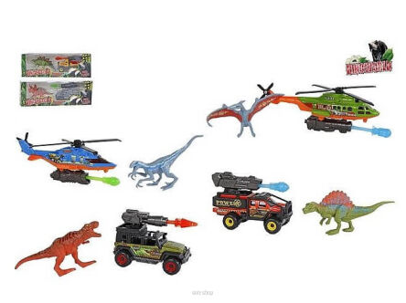 AUTO Z DINOZAUREM WYRZUTNIA STRZELA 22X7 0211