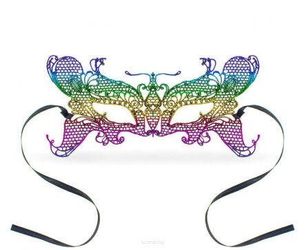 MASKA AŻUROWA TĘCZOWY MOTYL 4409