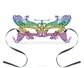 MASKA AŻUROWA TĘCZOWY MOTYL 4409