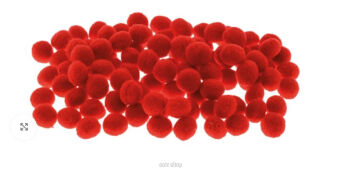 POMPONY CZERWONE 10 mm 5711