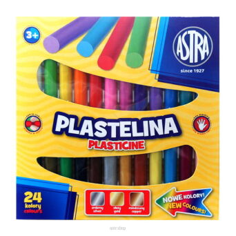 PLASTELINA ASTRA ZŁOTA SREBRNA 24 KOL 0651 NN