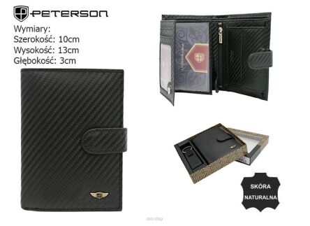 PORTFEL + BRELOK SKÓRZANY PTN PK5-N4L BL 6853 NN