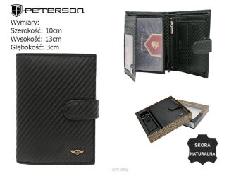 PORTFEL + BRELOK SKÓRZANY PTN PK5-N4L BL 6853 NN