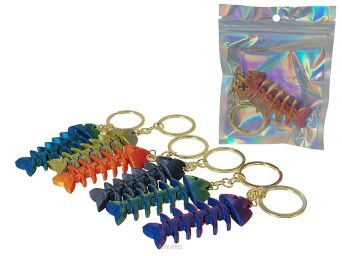 BRELOK 3D SZKIELET RYBY 11X9 CM 1565