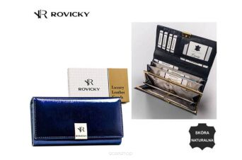 PORTFEL DAMSKI SKÓRZANY RH-24A-1-SH BLUE 8193 NN