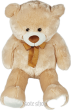 PLUSZ MIŚ Z KOKARDĄ BEŻOWY 100 CM 8163 - 5