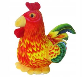 PLUSZ KOGUT MALOWANY Z DŹW. 32 CM 5303