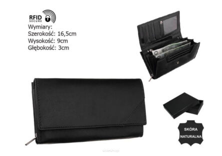 PORTFEL DASMKI SKÓRA RD-24-GCL-NL BLACK 8460 NN