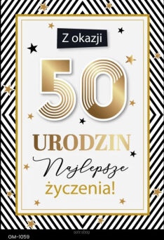 KARTKA URODZINY ZŁOTA 50 1813 NN