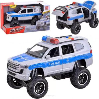 AUTO JEEP POLICJANTA ŚW. DŹW. 30X17 CM 7410