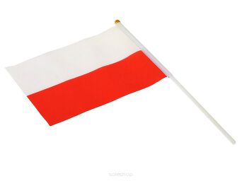 FLAGA POLSKA DO RĘKI 30 CM (12) 2535