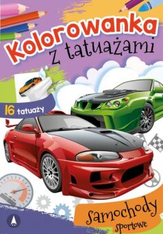 KOLOROWANKA Z TATUAŻAMI SAMOCHODY SPORTOWE 2761