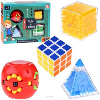 ZESTAW UKŁADANKI LOGICZNE KOSTKA 4 SZT 26X20 5799