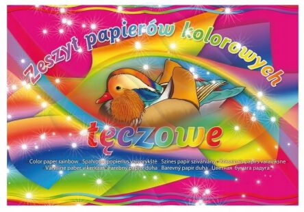 ZESZYT PAPIERÓW KOLOROWYCH TĘCZ A5 8 KOL [10] 0442