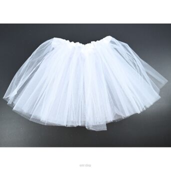 SPÓDNICZKA TIULOWA BIAŁA 21X30 CM 2352