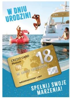 KARTKA URODZINY 18 CREDIT CARD MĘŻCZYZNA 9654 NN