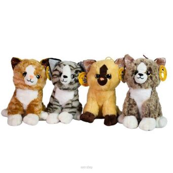 PLUSZ KOT RASOWY SIEDZĄCY MIX 20 CM 2103