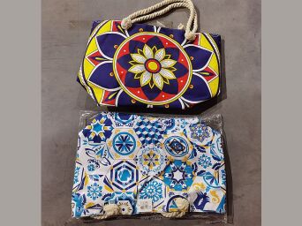 TORBA PLAŻA ZAKUPY Z ZAMKIEM 53X35 CM 8705