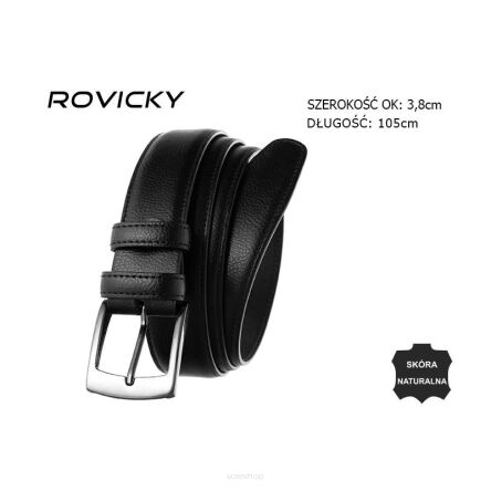 PASEK MĘSKI SKÓRZANY BOM-02-ARS-115-0894 BLACK0 NN