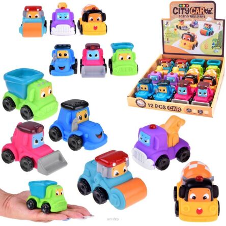 AUTO BUDOWLANE Z OCZAMI MIĘKKIE 8 CM (12) 6833