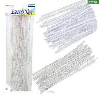 DRUCIKI KRETYWNE JASNO SREBRNE MAT 8743