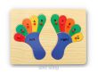PUZZLE DREWNIANE STOPY CYFERKI 28X21 CM 7248 - 2