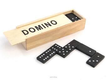 GRA DOMINO W DREWNIANYM PUD. 15X5 CM 0646