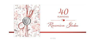 KARTKA KOPERTA 40 ROCZNICA ŚLUBU 6283 NN