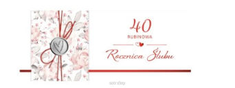 KARTKA KOPERTA 40 ROCZNICA ŚLUBU 6283 NN