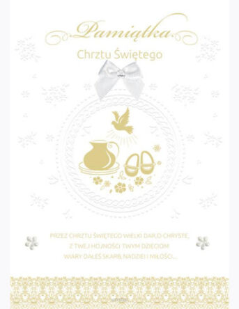KARTKA CHRZEST TŁOCZENIE (10) 4057