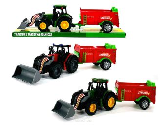 TRAKTOR Z MASZYNĄ ROLNICZĄ 46X13 CM 4327