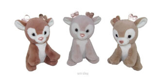 PLUSZ RENIFER ROGI NOS RÓŻOWE ZŁOTO 14 CM 8689