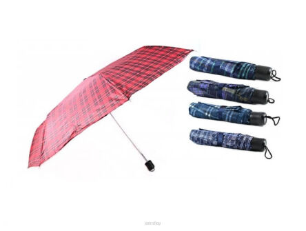 PARASOL SKŁADANY KRATKA DŁ. 24 CM / ŚR. 96 CM 8354