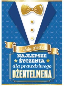 KARTKA URODZINY DŻENTELMEN 3602 NN
