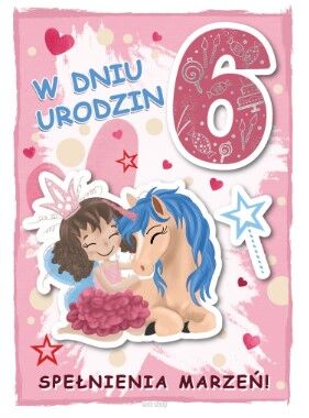 KARTKA URODZINY 6 DZIEWCZYNKA 2353 NN