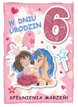 KARTKA URODZINY 6 DZIEWCZYNKA 2353 NN