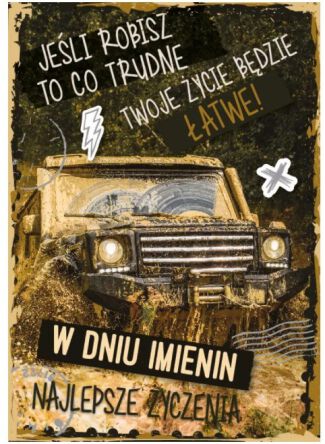 KARTKA IMIENINY SAMOCHÓD 7926 NN