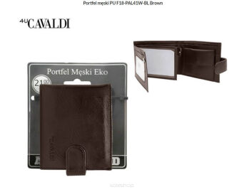 PORTFEL MĘSKI F18-PAL41W-BL BROWN 8112 NN