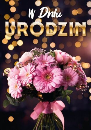 KARTKA URODZINY 3D HOLO SZAMPAN 3336 NN