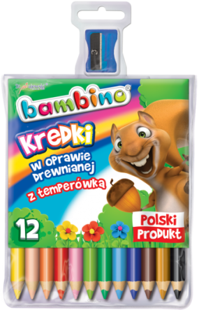 KREDKI BAMBINO OŁ GRUBE 12 KOL+TEMPER [8] 0249 NN