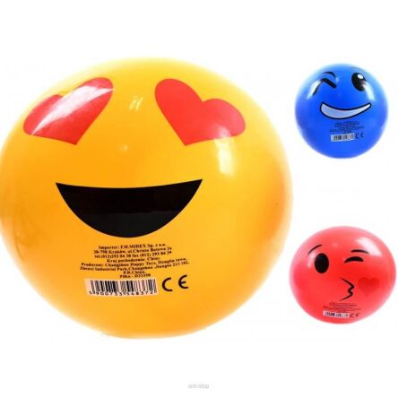 PIŁKA GUMOWA MINKA EMOTIKON 23 CM 8372