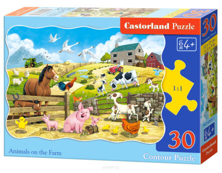 CASTOR PUZZLE 30 ANIMALS ON THE FARM 3815